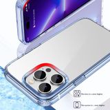 iPAKY schokbestendige pc + TPU-beschermende telefoonhoes voor iPhone 12 Pro Max (transparant zwart)