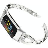 Voor Fitbit Charge 2 diamanten metalen horlogeband
