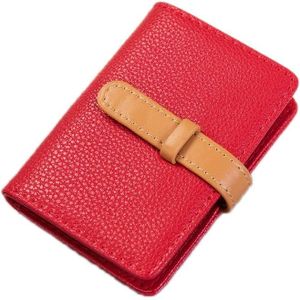 2 PCS PU Leather Credit Card Bag Portable Business Card Case(Red)