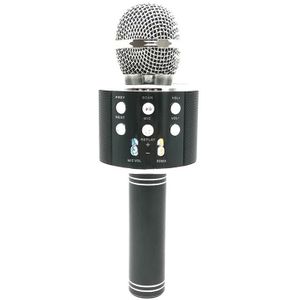 WS-858 Metal High Sound Quality Handheld KTV Karaoke Recording Bluetooth Wireless Microphone  for Notebook  PC  Speaker  Headphone  iPad  iPhone  Galaxy  Huawei  Xiaomi  LG  HTC and Other Smart Phones(Black)