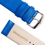 Kakapi for Apple Watch 42mm Subtle Texture Classic Buckle Genuine Leather Watchband with Connector(Blue)