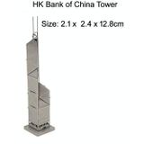 3 PCS 3D Metal Assembly Model World Building DIY Puzzel Speelgoed  Stijl: Hong Kong Bank Of China Tower