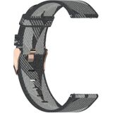 20mm Stripe Weave Nylon Wrist Strap Watch Band for Galaxy Watch 42mm  Galaxy Active / Active 2  Gear Sport  S2 Classic (Grey)