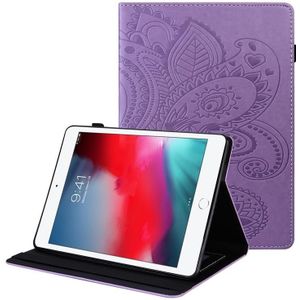 Peacock staart embossing patroon horizontale flip lederen tas met houder & kaart slots & portemonnee & anti-skid strip & wake-up / slaapfunctie voor iPad mini 5/4/3/2/1