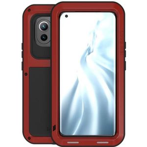 For Xiaomi Mi 11 LOVE MEI Metal Shockproof Waterproof Dustproof Protective Case without Glass(Red)