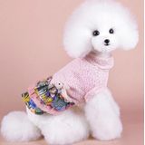 Autumn And Winter Pet Skirt Teddy Bichon Hiromi Schnauzer Yorkshire Small Dog Clothes  Size: S(Pink)