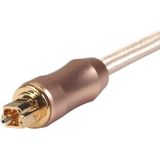 QHG02 SPDIF Toslink Gold-plated Fiber Braided Optic Audio Cable  Length: 1m