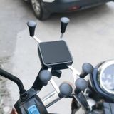 Metal Six Claw Cycling Mobile Phone Bracket Bicycle Motorcycle Electric Car Mobile Phone Bracket(Rearview Mirror Installation)