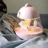 F10 Carousel Music Atmosphere Night Light Sleep Table Lamp(Pink)