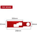 Carbon Fiber Car Gear Shift Panel Decorative Sticker for Nissan GTR R35 2008-2016  Left and Right Driving Universal(Red)