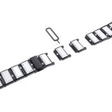 Voor Samsung Galaxy Watch Active2 44mm / Watch Active2 40mm / Watch Active Stainless Steel Diamond Encrusted Replacement Watchbands (Zwart+Wit)