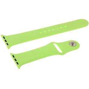 For Apple Watch Sport 38mm High-performance Longer  Silicone Sport Watchband with Pin-and-tuck Closure(Green)