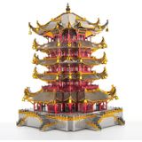 3D Metal Assembly Model Tower van Gele Kraan Puzzel Speelgoed