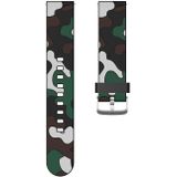 22mm For Amazfit GTR 42mm Camouflage Silicone Replacement Wrist Strap Watchband with Silver Buckle(3)