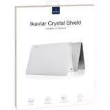 Voor MacBook Pro 13 3 inch 2022/2020 WIWU Ikavlar Crystal Shield koolstofvezel textuur laptoptas (transparant wit)