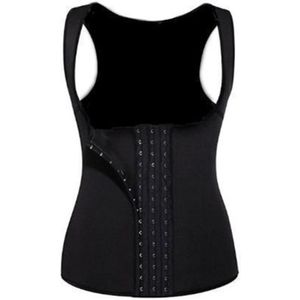 U-neck Breasted Body Shapers Vest Weight Loss Waist Shaper Corset  Size:S(Black)