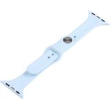 Afslanken Siliconenvervanging horlogeband voor Apple Watch Series 7 41mm / 6 & SE & 5 & 4 40mm / 3 & 2 & 1 38mm (romig geel)