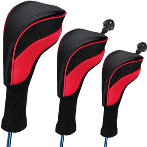 3 In 1 No.1 / No.3 / No.5 Clubs Protective Cover Golf Club Head Cover(Red)