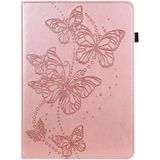 Voor Huawei MediaPad T3 10 9.6 Inch Reliëf Butterfly Pattern Horizontal Flip Leather Tablet Case (Pink)
