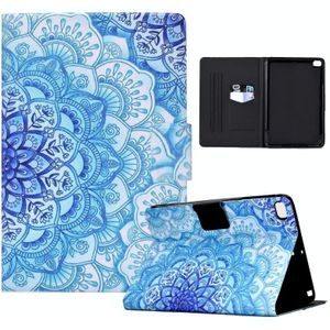 Elektrische geperste TPU lederen tablet case voor iPad mini 5/4/3/2 / 1 (groene bloem)