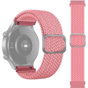 For Samsung Galaxy Watch 46mm Adjustable Nylon Braided Elasticity Replacement Strap Watchband(Pink)