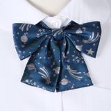 Planet Meteor Patroon College Stijl Bow-knot Uniform Bow Tie (Groen)
