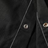 Leisure Art Port Wind Long Sleeve Shirt Jacket for Men (Color:Black Size:M)