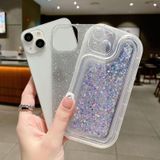 Voor iPhone 13 lichtgevende pailletten glitter epoxy telefoonhoesje