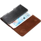 4.8 inch Litchi Texture Vertical Flip Thwartwise Genuine Leather Case / Waist Bag with Rotatable Back Splint for iPhone 7 & 6s & 6  Galaxy S4  Xiaomi Redmi 3 & 3X  etc