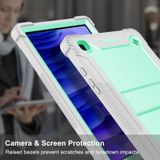 For Samsung Galaxy Tab A7 10.4 (2020) Silicone + PC Shockproof Protective Case with Holder(Gray + Green)