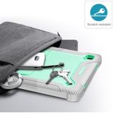 For Samsung Galaxy Tab A7 10.4 (2020) Silicone + PC Shockproof Protective Case with Holder(Gray + Green)