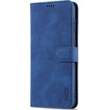 For Samsung Galaxy S21 FE 5G AZNS Skin Feel Calf Texture Horizontal Flip Leather Case with Card Slots & Holder & Wallet(Blue)