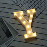 Alphabet Y English Letter Shape Decorative Light  Dry Battery Powered Warm White Standing Hanging LED Holiday Light