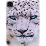 Painted Pattern Horizontal Flip Leather Case with Holder & Card Slots & Wallet & Sleep / Wake-up Function For iPad Air 2020 10.9 /iPad Pro 11 2020 / 2018(White Leopard)