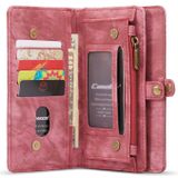 Caseme-008 Afneembare multifunctionele horizontale flip lederen tas met kaart slot & houder & rits portemonnee en fotolijst voor iPhone 13 pro max
