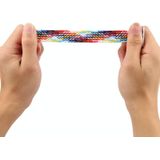 Metal Head Braided Nylon Replacement Watchbands  Size: XS 135mm For Apple Watch Series 6 & SE & 5 & 4 44mm / 3 & 2 & 1 42mm(Cowboy Colorful)