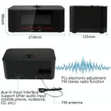 A8 Charging Base Audio NFC Bluetooth Speaker Alarm Clock  Specification: EU Plug(Black)