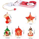 3 stks / set Kerstdecoratie verlichting LED-venster vakantie decoratie kleine lantaarns