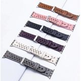 Genuine Leather Woven Watch Strap For Apple Watch Series 7 45mm / 6&SE&5&4 44mm / 3&2&1 42mm(Grey)