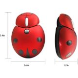 CM0184 3000 DPI 3-keys Mini Ladybug 2.4G Wireless Mouse Personalized Wireless Mouse(Red)