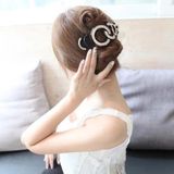 Rhinestone Hair Clip Hair Crabs Clamp Accessories Large Styling Tools Hair Accessories Women Hairpin(Black)