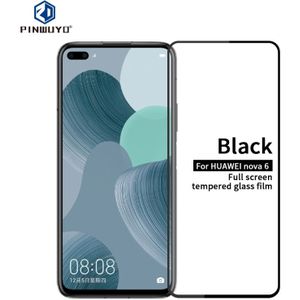 For Huawei Nova 6 PINWUYO 9H 2.5D Full Screen Tempered Glass Film(Black)