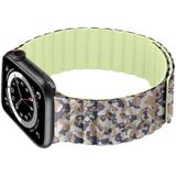 Magnetische camouflage siliconen vervangende riem watchband voor Apple Watch Series 7 & 6 & se  5 & 4 40mm/3 & 2 & 1 38mm (woestijn)
