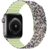 Magnetische camouflage siliconen vervangende riem watchband voor Apple Watch Series 7 & 6 & se  5 & 4 40mm/3 & 2 & 1 38mm (woestijn)