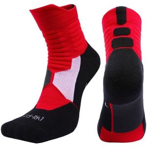 Outdoor Sport Professional Cycling Socks Basketball Soccer Football Running Hiking Socks  Size:XL(Red)