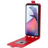 Voor Motorola Moto S30 Pro R64 Textuur Enkele Verticale Flip Lederen Telefoon Case (Rood)