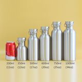 2 PCS Stainless Steel Water Bottle Leak-proof Jar Sports Flask for Biking Camping Hiking Travel Outdoor  Capacity:800ml