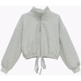 Spring Autumn Children Fashion Sweater Hoodies (Color:Grey Size:165cm)
