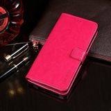 For Motorola Moto E 2020 idewei Crazy Horse Texture Horizontal Flip Leather Case with Holder & Card Slots & Wallet(Rose Red)