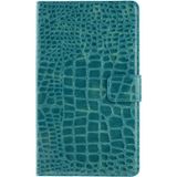 Crocodile Texture Flip Leather Case with Holder & Credit Card Slots for Google Nexus 7 (2013 Version)  Turquoise